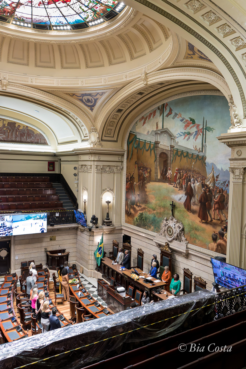 Interior do Palácio Pedro Ernesto, atual Câmara Municipal do Rio de Janeiro, apelidada de 'Gaiola de Ouro' à época de sua construção. Rio de Janeiro, RJ, 24/04/2024. Foto Bia
                                Costa.