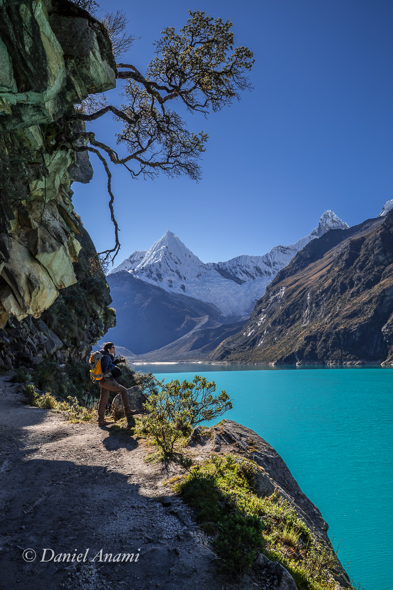 Lago reflexivo. Cordillera Blanca / Laguna Parón (4.170m) - 03/07/17. Foto Daniel Anami.