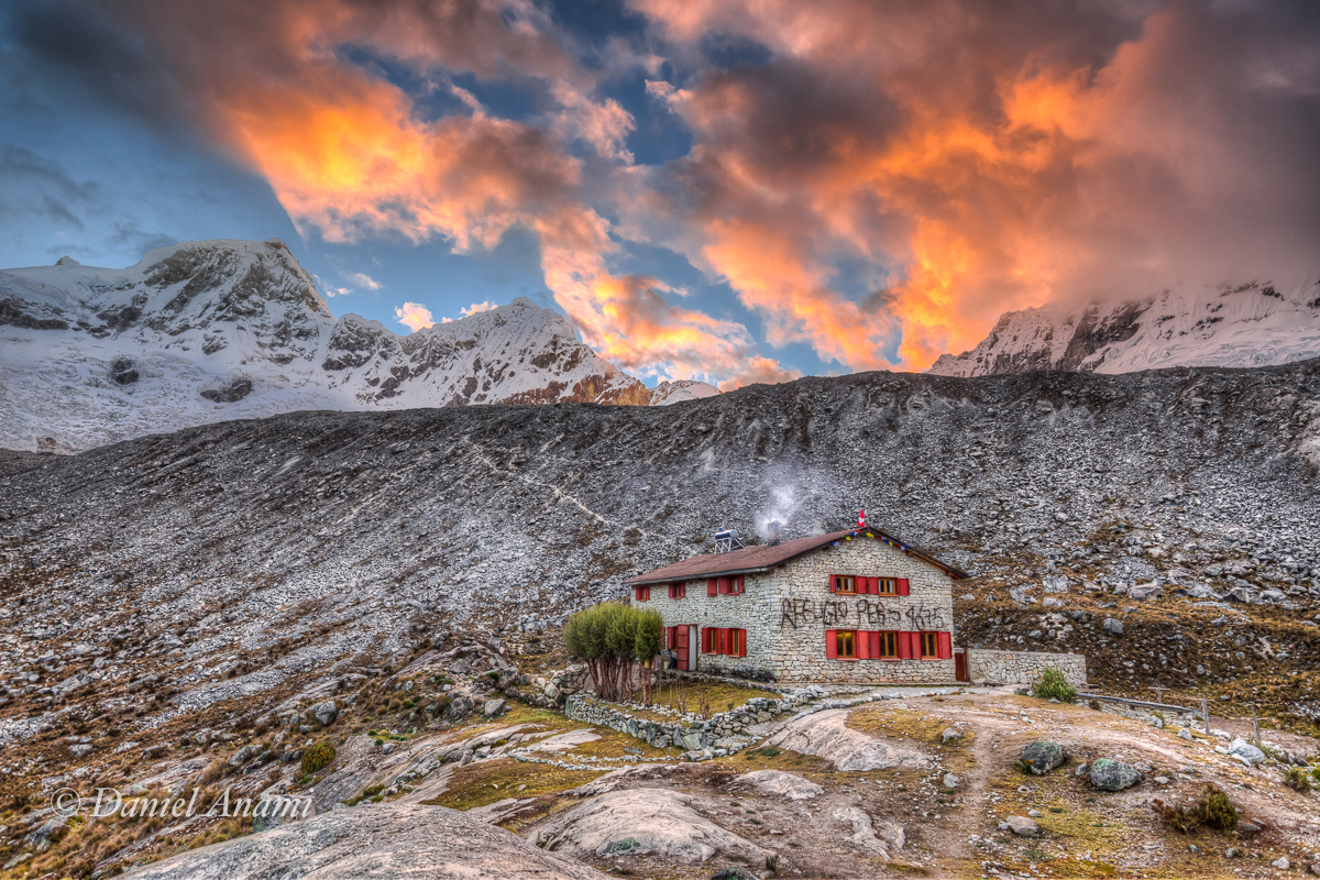 O último raio de sol. Cordillera Blanca / CB do Pisco / Refugio Perú - 09/07/17. Foto Daniel Anami.