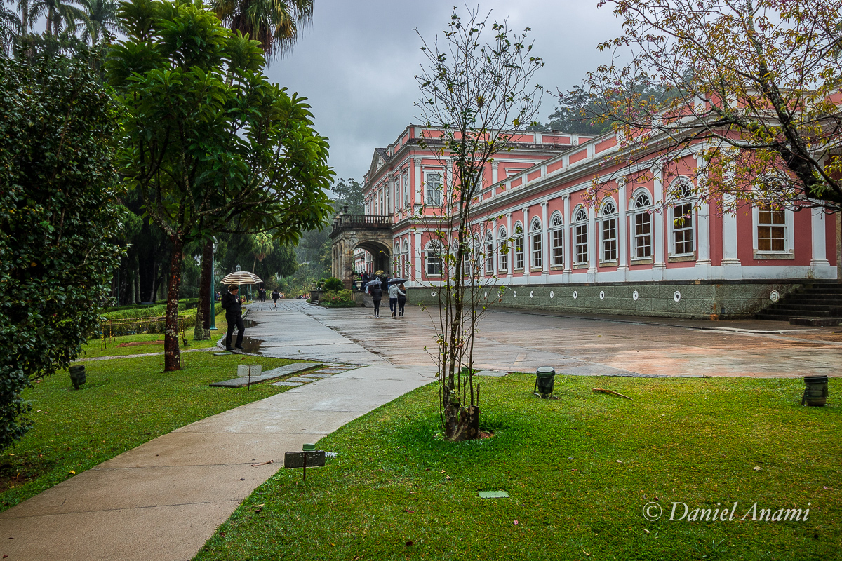 Pebleus na chuva no Museu Imperial em Petrópolis. Foto Daniel Anami.